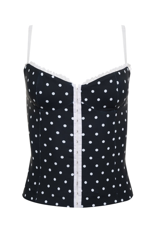 THE CAROLINE CORSET IN POLKA DOT