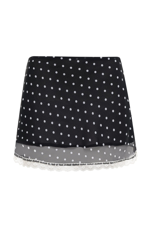 THE ROXY MINI SKIRT IN POLKA DOT