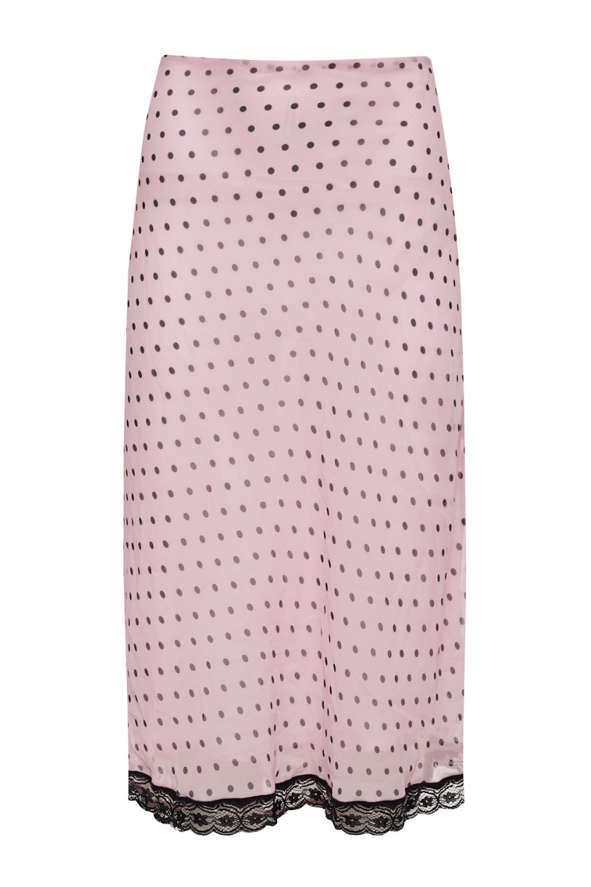 THE ROXY SKIRT IN PINK POLKA DOT