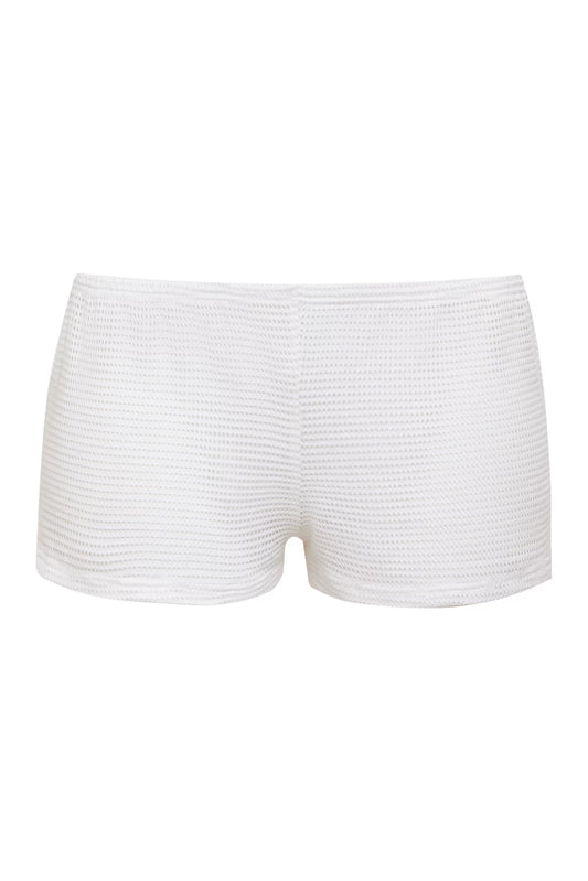 the teddy short in white