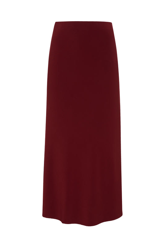 The Jessie Slip Skirt in Red