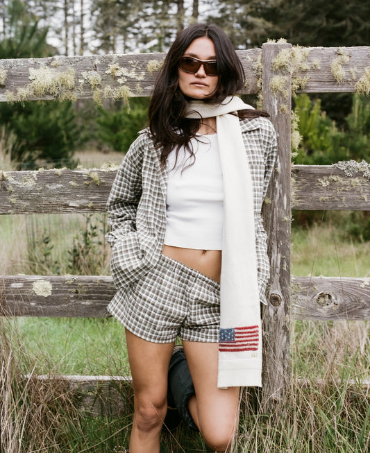The Olive Flannel in Green