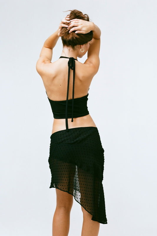 THE COCO HALTER IN BLACK