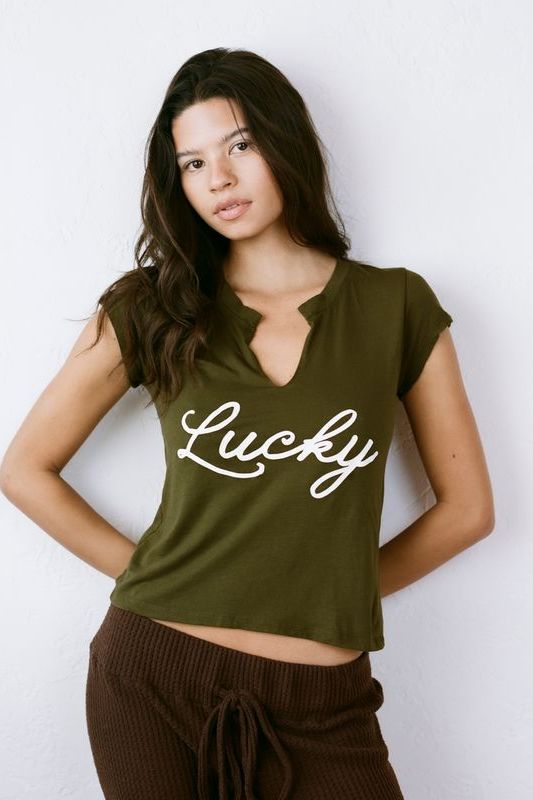 THE LUCKY TEE IN GREEN