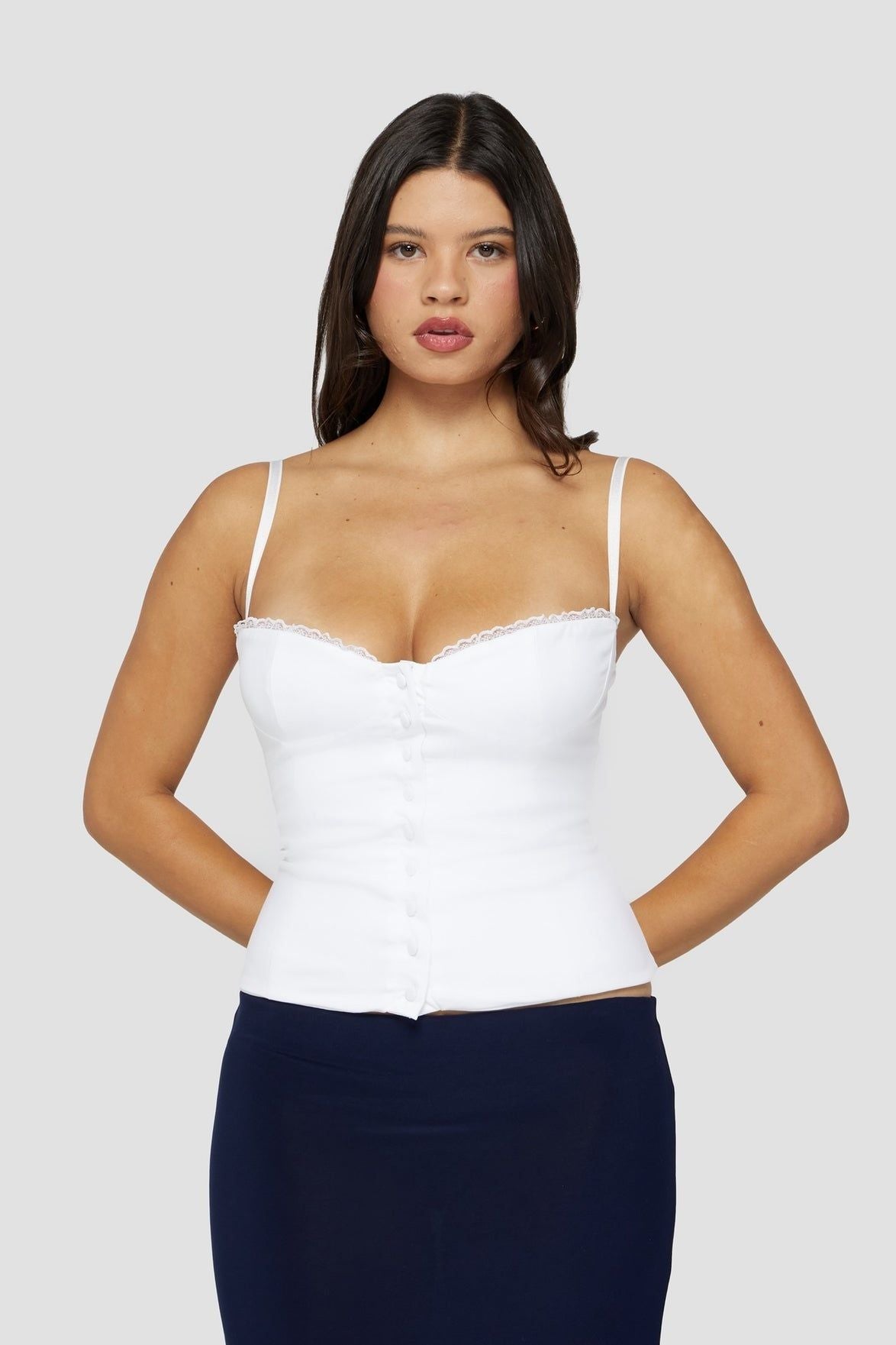 THE CAITY CORSET IN WHITE