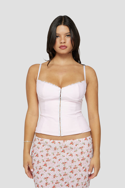 The Caroline Corset in Pink