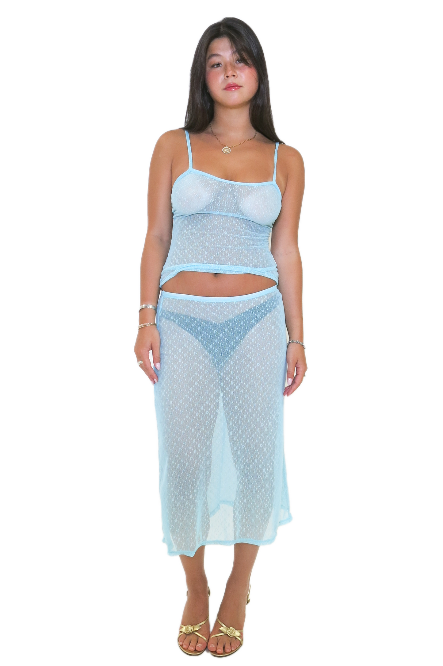 the lucy slip skirt in baby blue