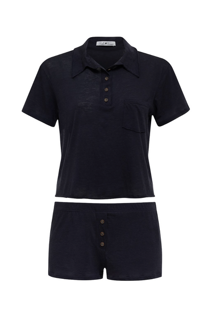 Amelia Polo Shorts in Navy