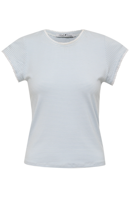 Harper Baby Tee in Blue & White