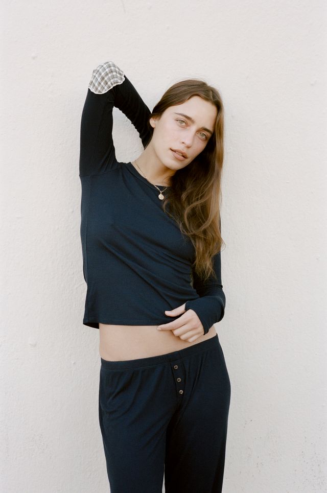 THE PATCHWORK TEE IN NAVY