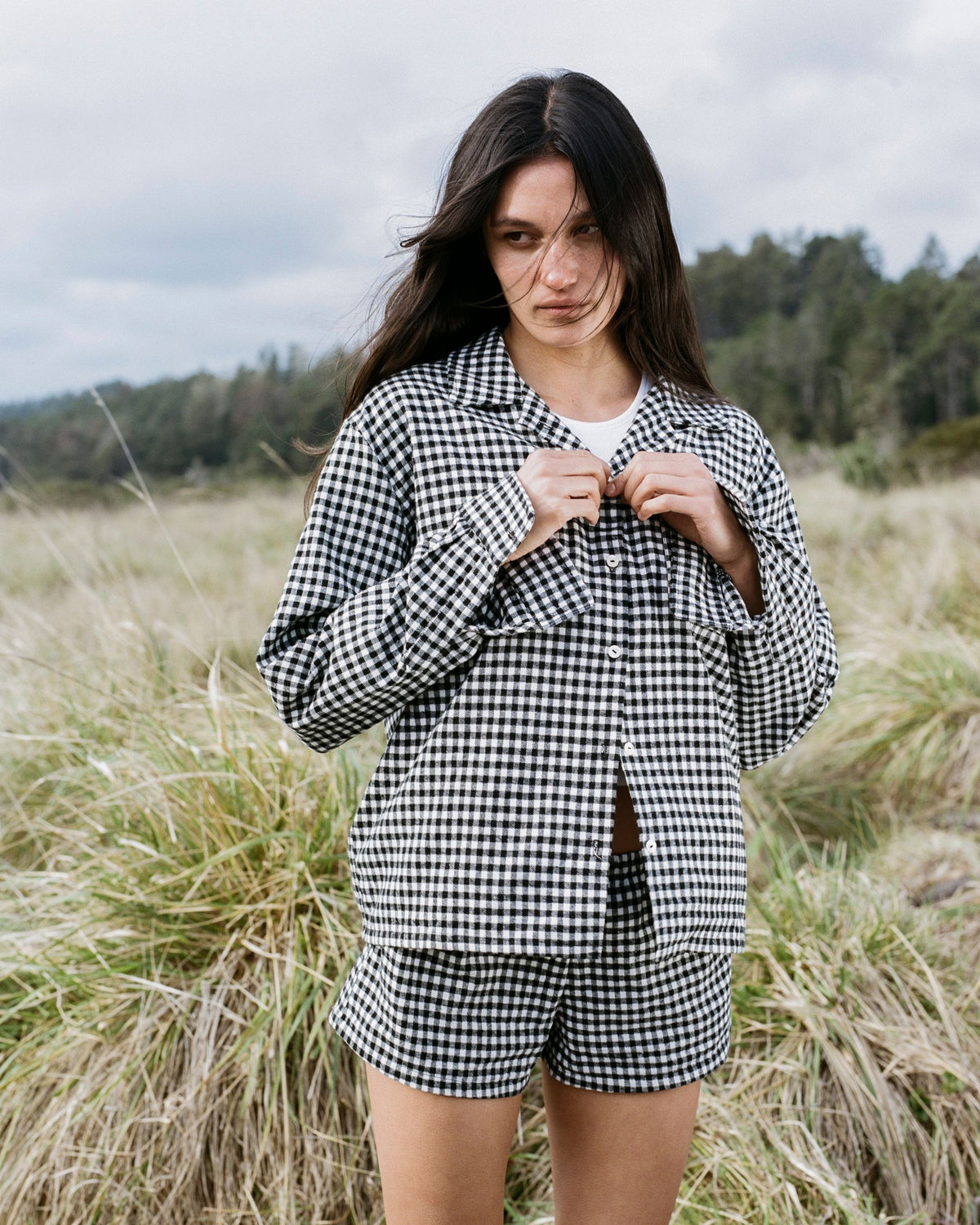 The Olive Flannel in Black & White