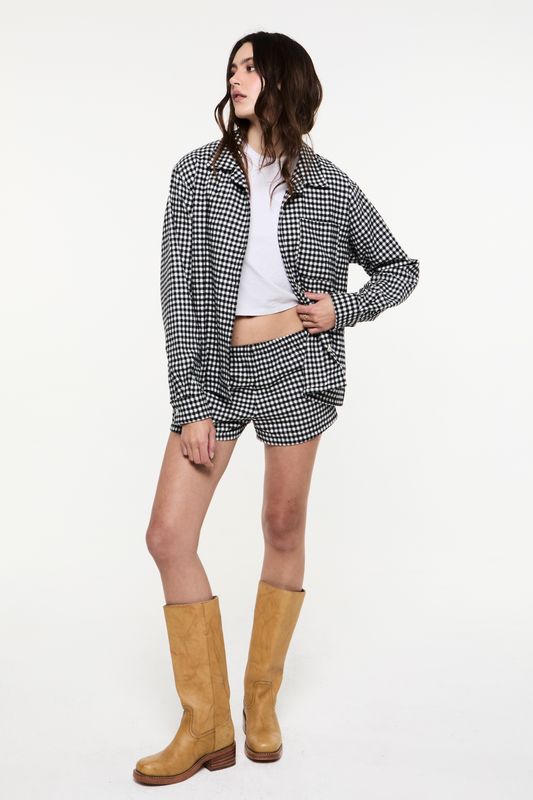 The Olive Flannel in Black & White