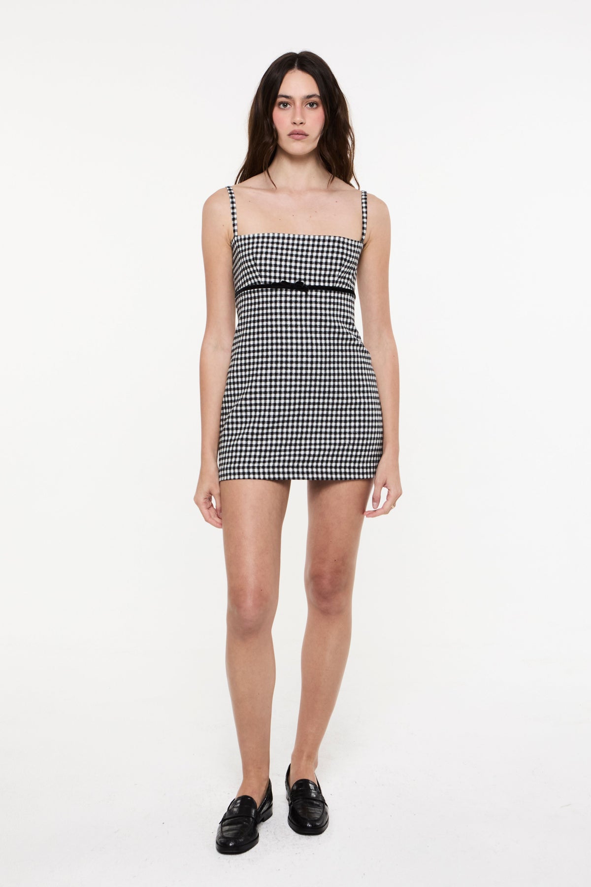 The Devon Dress in Black Plaid